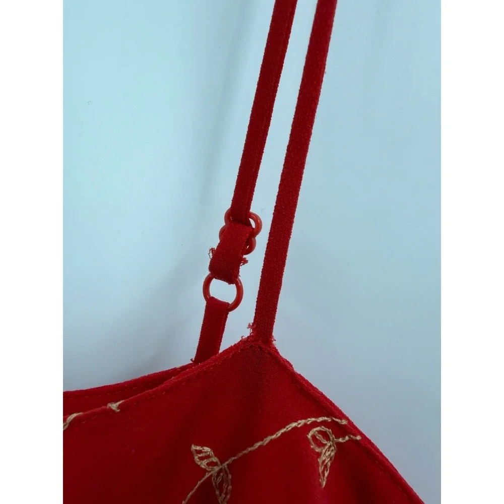 Victorias Secret Womens Babydoll Slip Dress M Red Y2K Coquette Fairycore